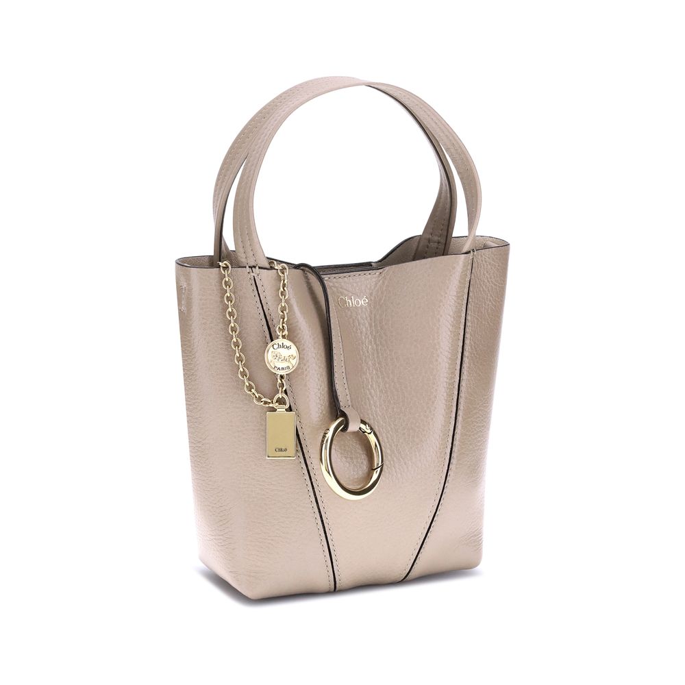 Chloé Beigefarbene Kalbshaut Bos Taurus Schultertasche